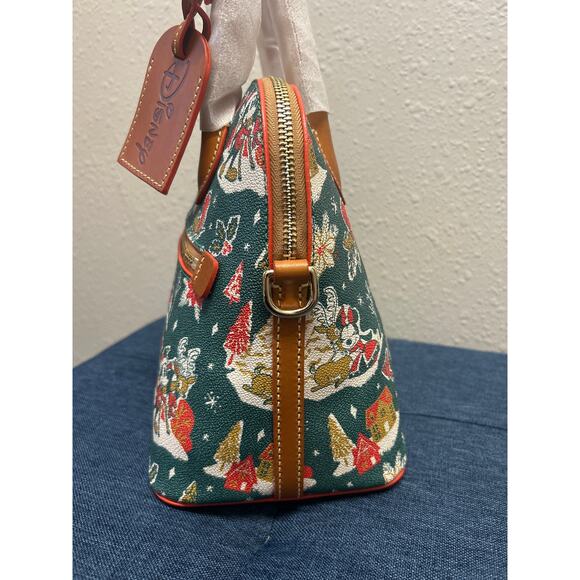 NWT Disney Dooney & Bourke Mickey Minnie Mouse Christmas 2022 Satchel Purse Bag - Picture 6 of 16